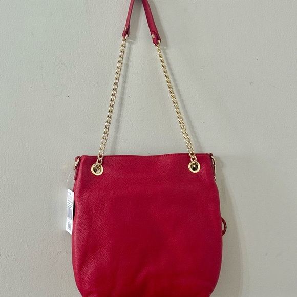 NWT Michael Kors Jet Set Chain Shoulder Bag Red - Picture 9 of 11